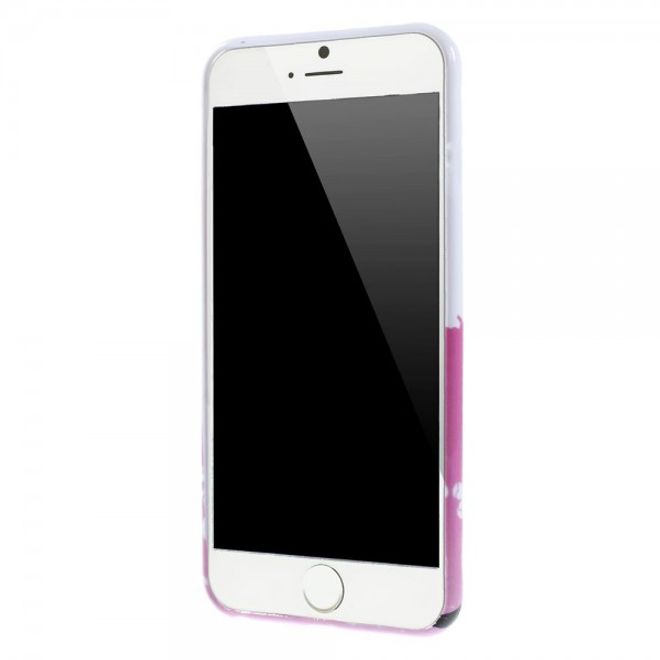 iPhone 6 Plus/6S Plus Elastic Plastic Case with Pink Flowers