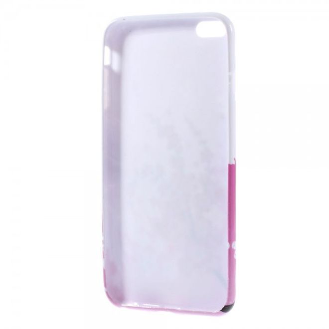 iPhone 6 Plus/6S Plus Elastic Plastic Case with Pink Flowers