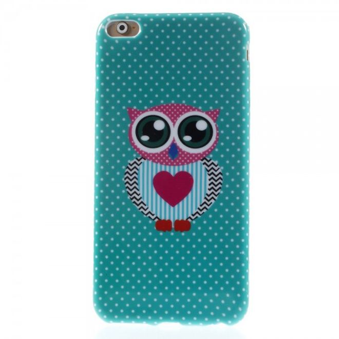 iPhone 6 Plus/6S Plus Elastic Plastic Case with Loving Owl