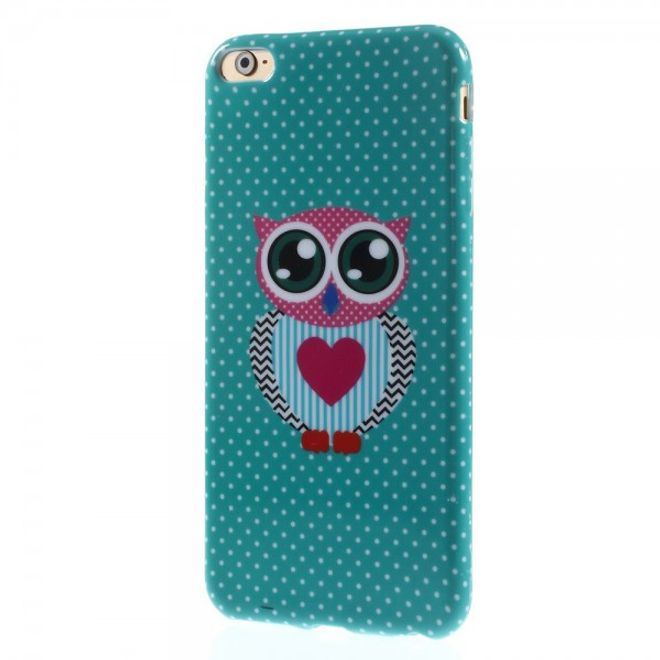 iPhone 6 Plus/6S Plus Elastic Plastic Case with Loving Owl
