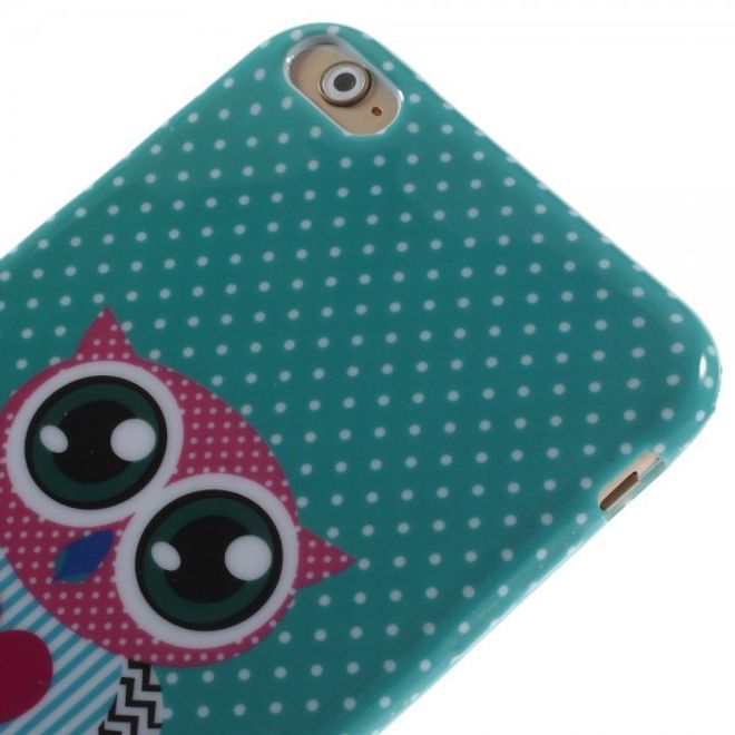 iPhone 6 Plus/6S Plus Elastic Plastic Case with Loving Owl