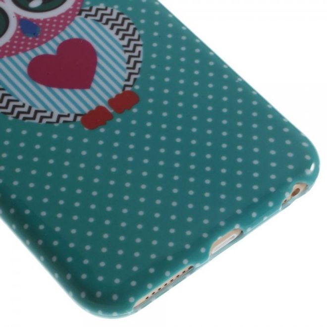 iPhone 6 Plus/6S Plus Elastic Plastic Case with Loving Owl