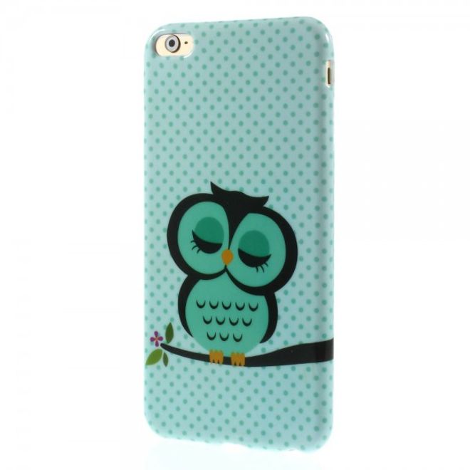 iPhone 6 Plus/6S Plus Elastic Plastic Case with Sleeping Owl