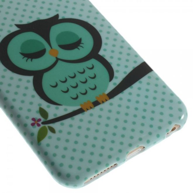 iPhone 6 Plus/6S Plus Elastic Plastic Case with Sleeping Owl