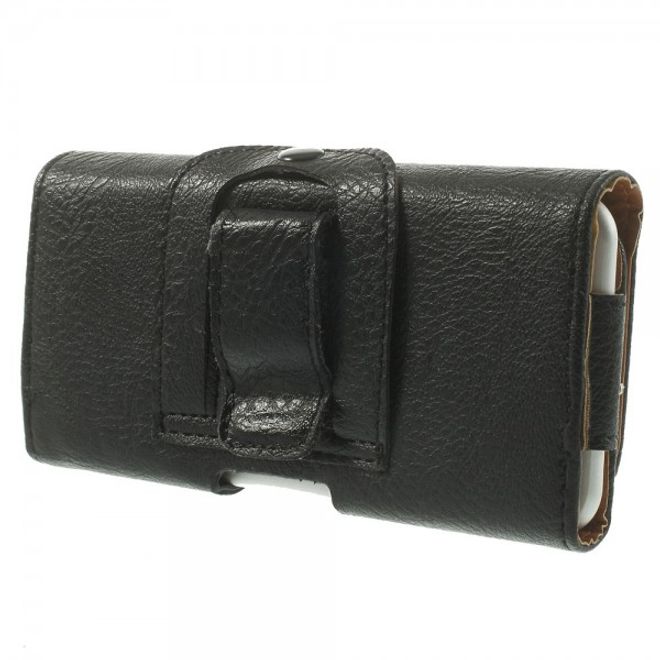 Étui en cuir pour iPhone 6/6S avec dragonne - Noir