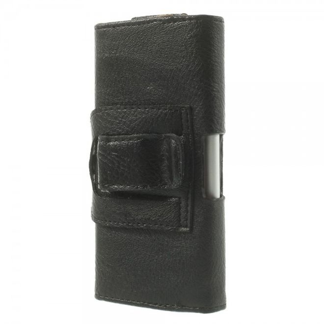 Étui en cuir pour iPhone 6/6S avec dragonne - Noir