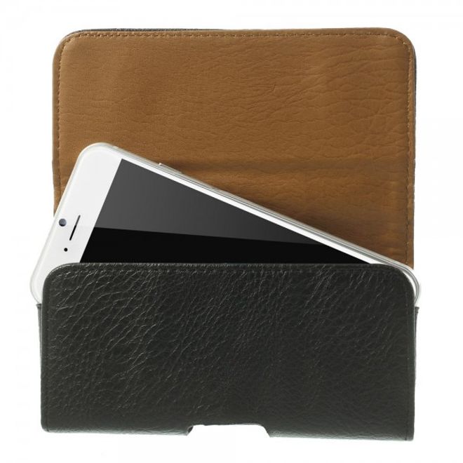Étui en cuir pour iPhone 6/6S avec dragonne - Noir