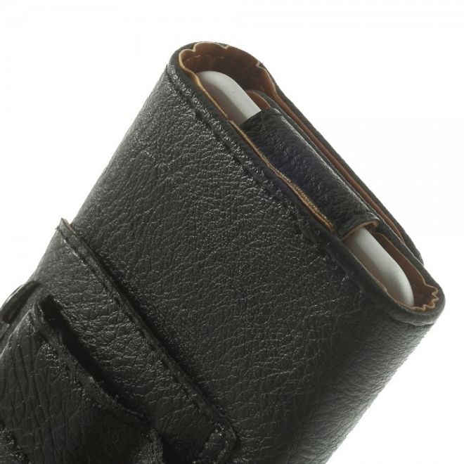 Étui en cuir pour iPhone 6/6S avec dragonne - Noir