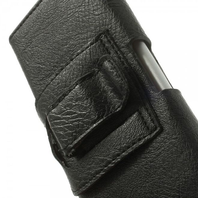Étui en cuir pour iPhone 6/6S avec dragonne - Noir