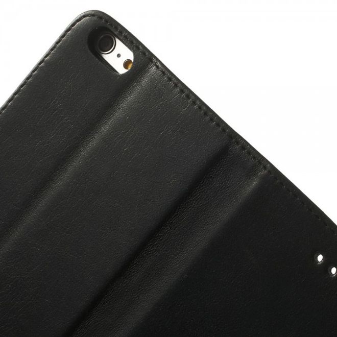 iPhone 6 Plus/6S Plus Leder Case retro-style - schwarz