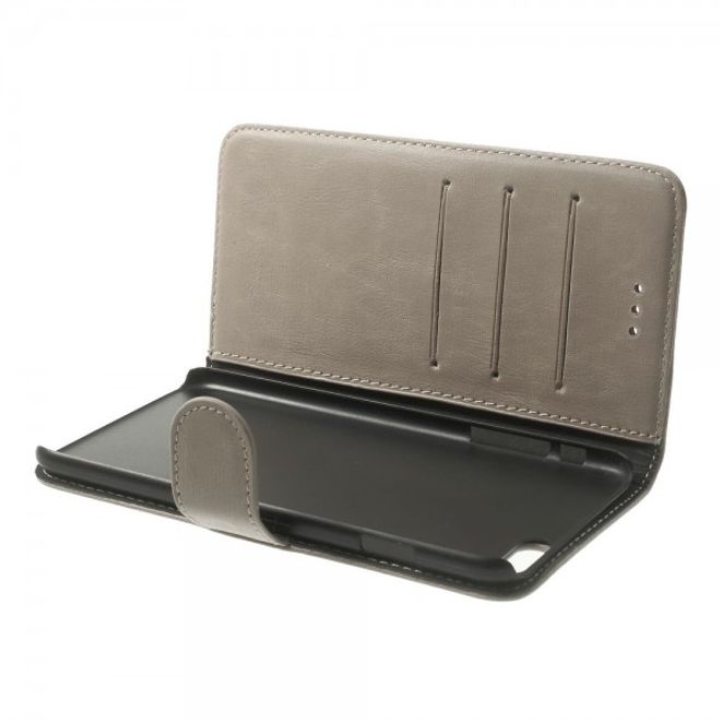 iPhone 6 Plus/6S Plus leather case retro-style - gray