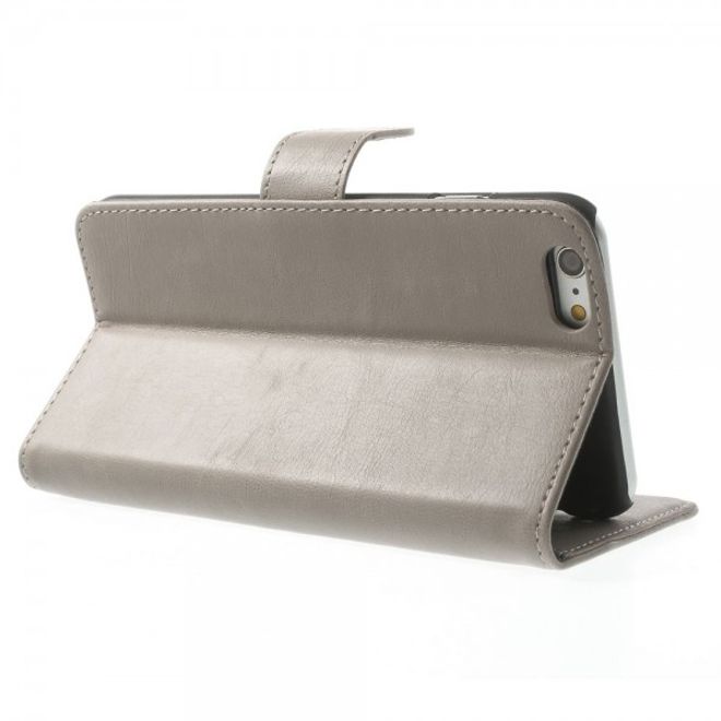 iPhone 6 Plus/6S Plus leather case retro-style - gray