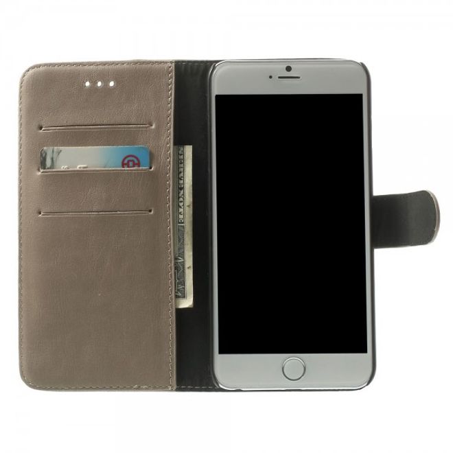 iPhone 6 Plus/6S Plus leather case retro-style - gray