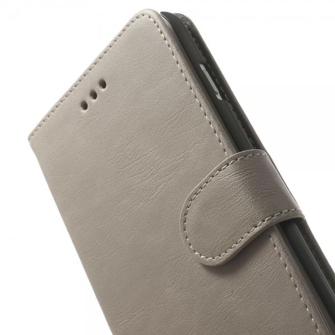 iPhone 6 Plus/6S Plus leather case retro-style - gray