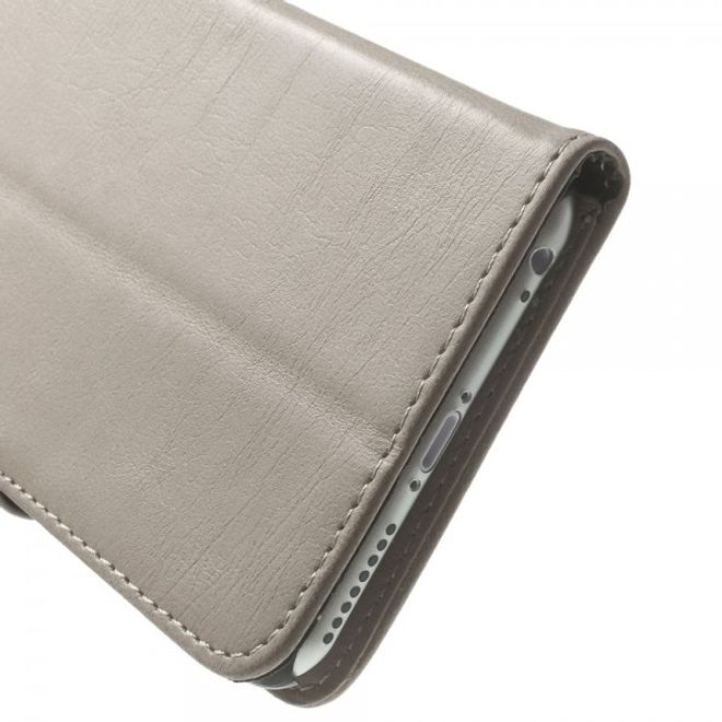 iPhone 6 Plus/6S Plus leather case retro-style - gray