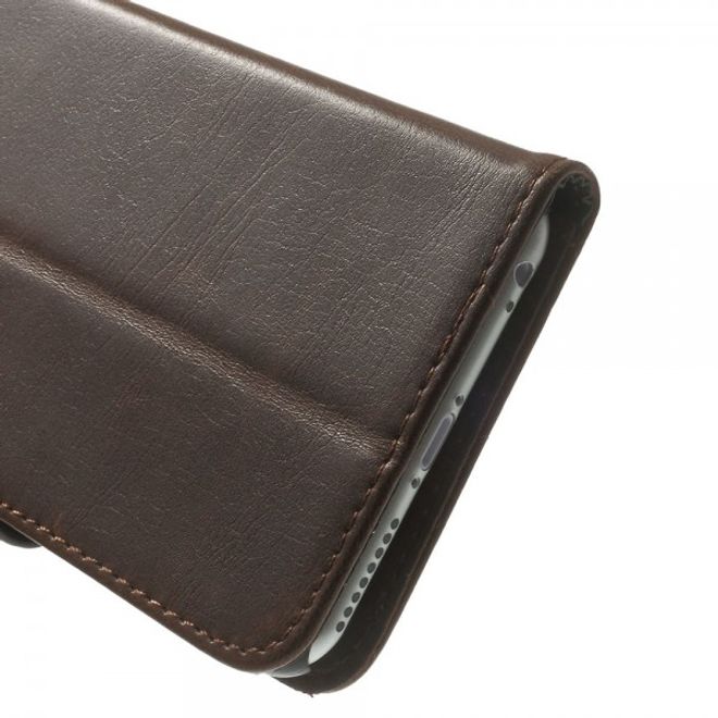 iPhone 6 Plus/6S Plus Leather Case, Retro Style - Coffee Color