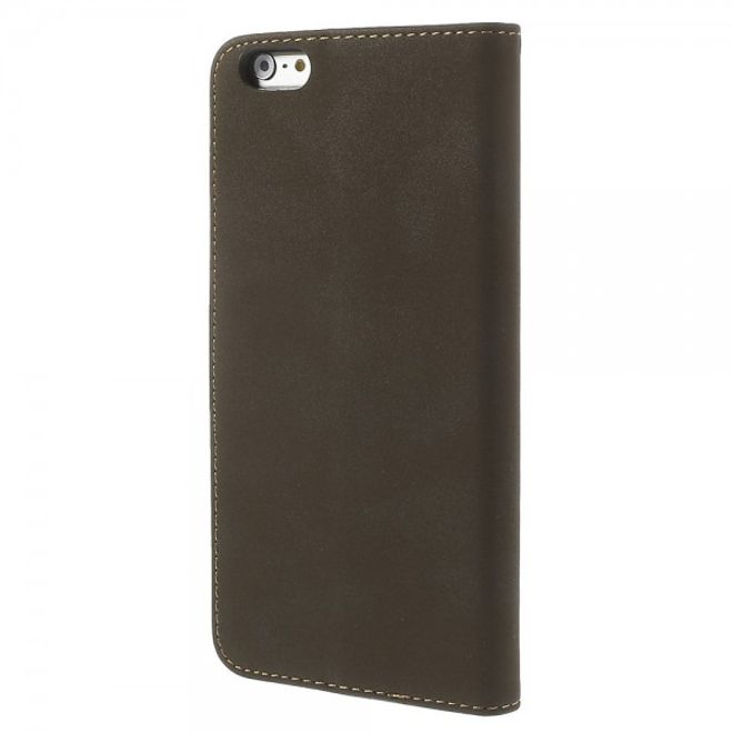 iPhone 6 Plus/6S Plus Matte Leather Case with Stand Function - Grey