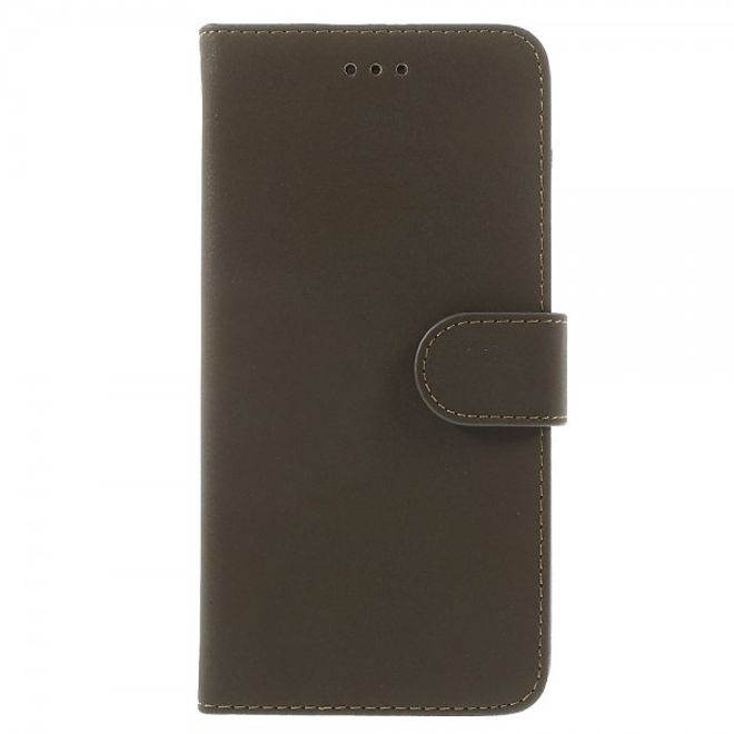 iPhone 6 Plus/6S Plus Matte Leather Case with Stand Function - Grey