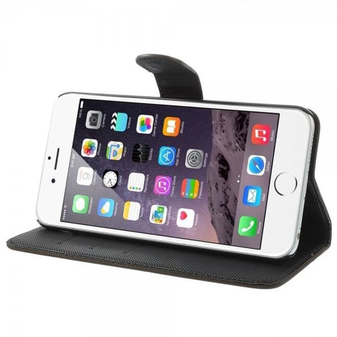 iPhone 6 Plus/6S Plus Matte Leather Case with Stand Function - Grey