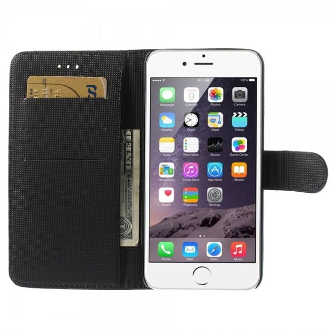 iPhone 6 Plus/6S Plus Matte Leather Case with Stand Function - Grey