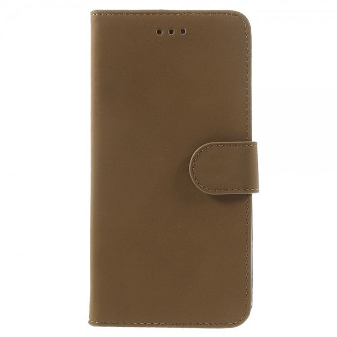 iPhone 6 Plus/6S Plus Matte Leather Case with Stand Function - Brown