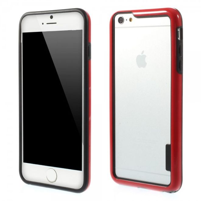 iPhone 6 Plus/6S Plus Elastic Plastic Bumper - Red