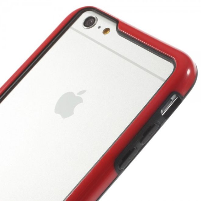 iPhone 6 Plus/6S Plus Elastic Plastic Bumper - Red