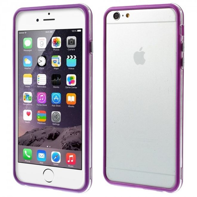 iPhone 6 Plus/6S Plus Schlichter, elastischer Plastik Bumper - purpur