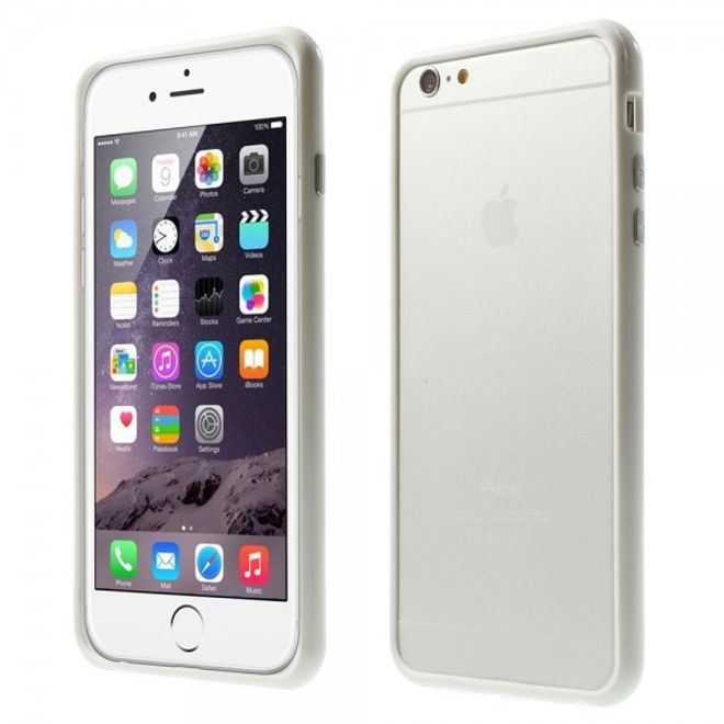 iPhone 6 Plus/6S Plus Leicht glänzender Plastik Bumper - weiss