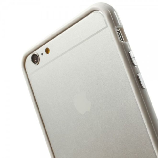 iPhone 6 Plus/6S Plus Leicht glänzender Plastik Bumper - weiss
