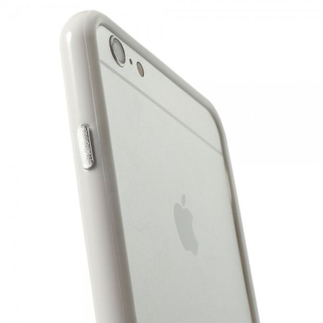 iPhone 6 Plus/6S Plus Leicht glänzender Plastik Bumper - weiss