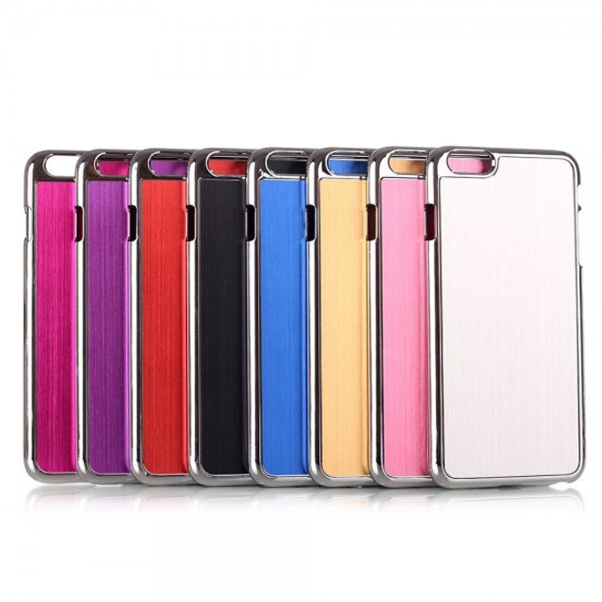 iPhone 6 Plus/6S Plus hard plastic case in aluminum look - red