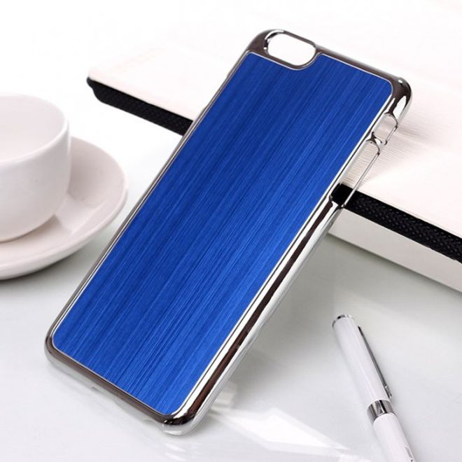 iPhone 6 Plus/6S Plus Hard Plastic Case with Aluminum Look - Blue