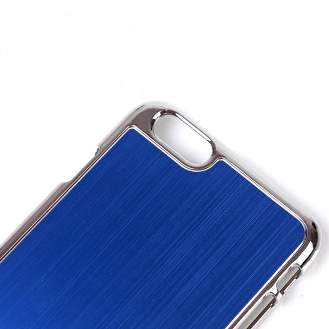 iPhone 6 Plus/6S Plus Hard Plastic Case with Aluminum Look - Blue
