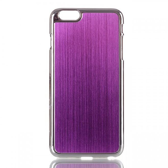 iPhone 6 Plus/6S Plus Hard Plastic Case with Aluminum Look - Purple