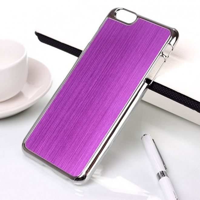iPhone 6 Plus/6S Plus Hard Plastic Case with Aluminum Look - Purple