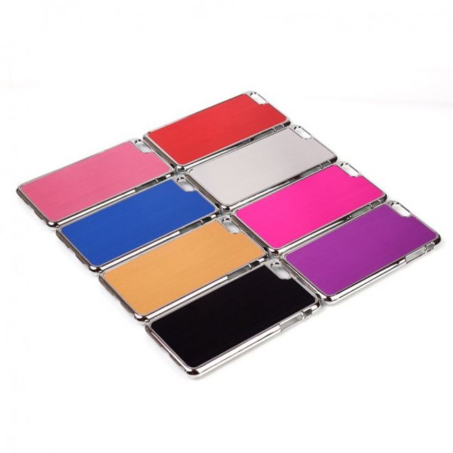 iPhone 6 Plus/6S Plus Hard Plastic Case with Aluminum Look - Purple