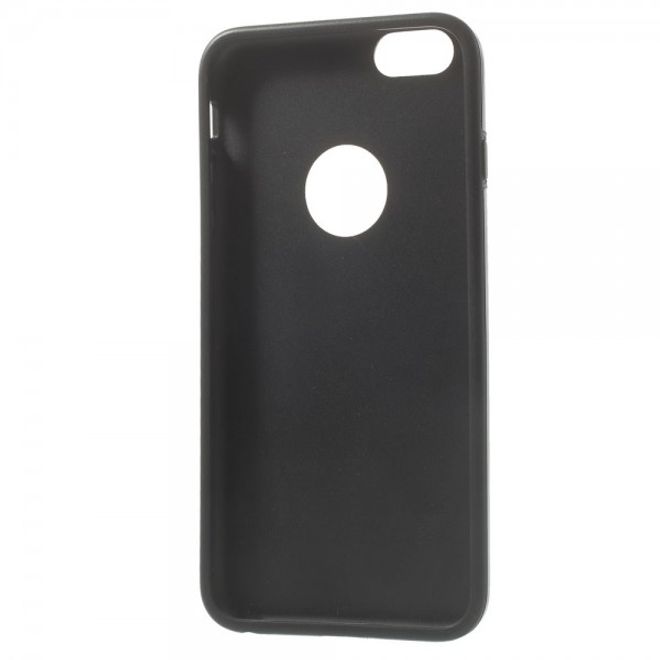 iPhone 6 Plus/6S Plus Elastic Plastic Case with Cube Pattern - Black