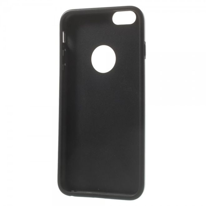 iPhone 6 Plus/6S Plus Elastic Plastic Case with Cube Pattern - Black/White