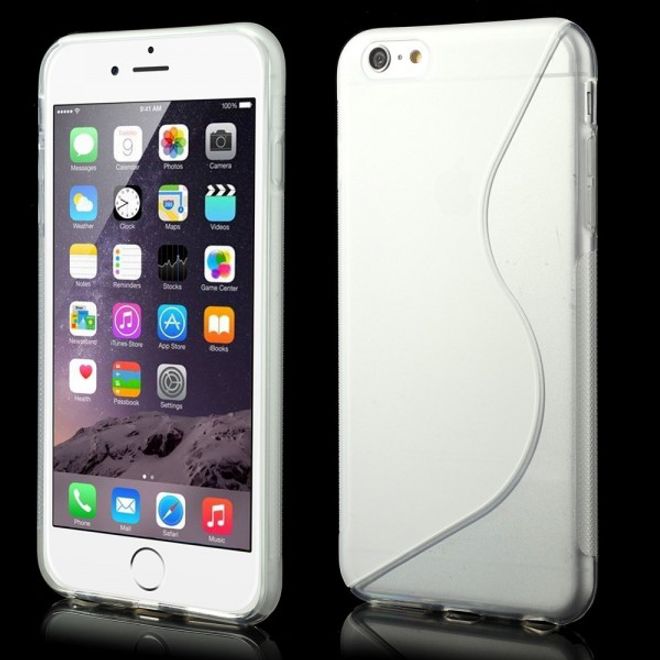iPhone 6 Plus/6S Plus Elastic Plastic Case S-Curve - Transparent