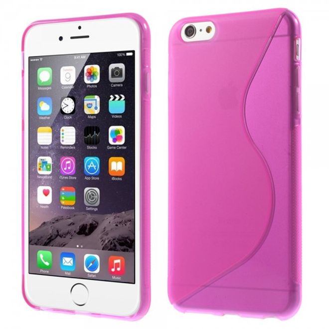 iPhone 6 Plus/6S Plus Elastic Plastic Case S-Curve - Pink