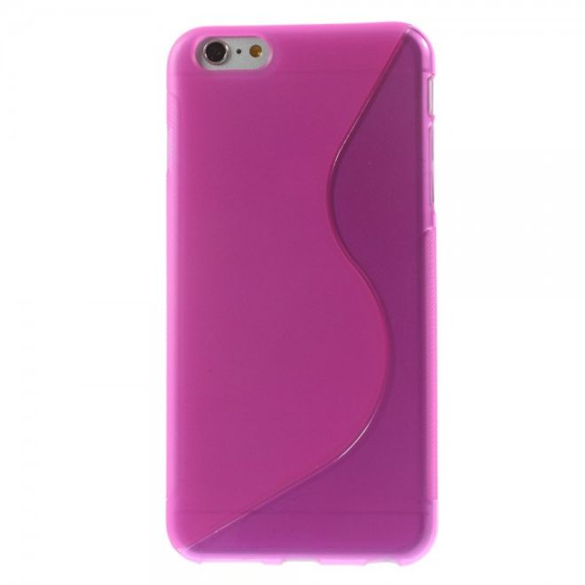 iPhone 6 Plus/6S Plus Elastic Plastic Case S-Curve - Pink