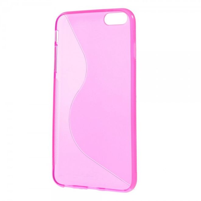 iPhone 6 Plus/6S Plus Elastic Plastic Case S-Curve - Pink