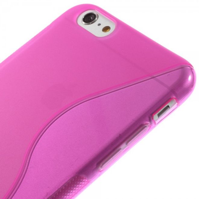 iPhone 6 Plus/6S Plus Elastic Plastic Case S-Curve - Pink