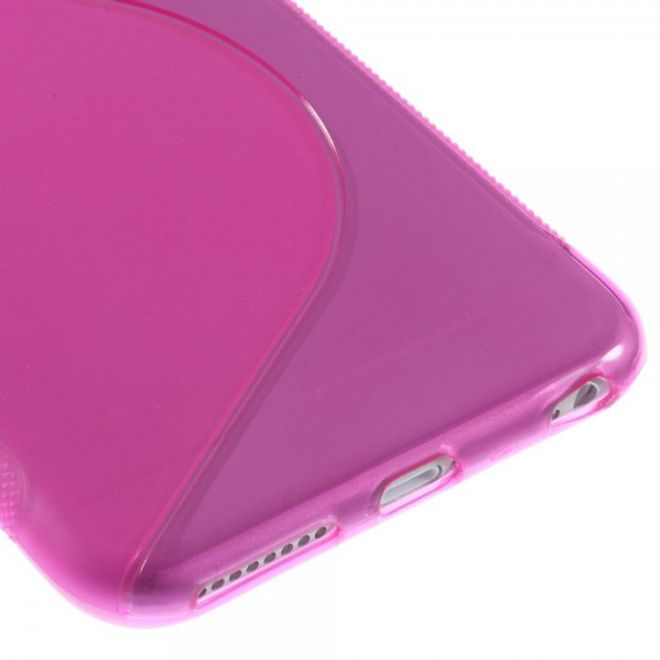 iPhone 6 Plus/6S Plus Elastic Plastic Case S-Curve - Pink