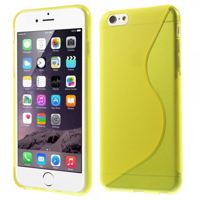 iPhone 6 Plus/6S Plus Elastic Plastic Case S-Curve - Yellow