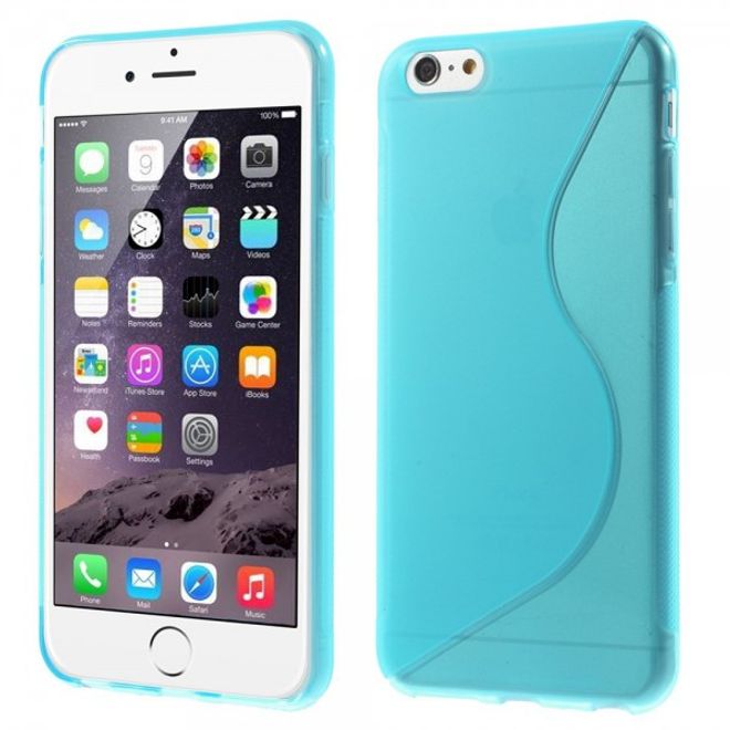 iPhone 6 Plus/6S Plus Elastic Plastic Case S-Curve - Blue