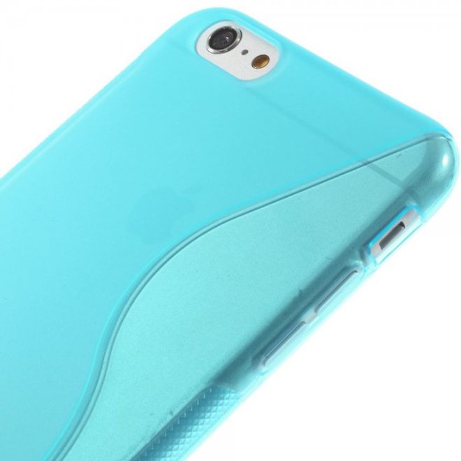 iPhone 6 Plus/6S Plus Elastic Plastic Case S-Curve - Blue