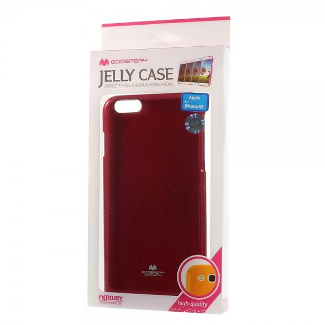 Goospery - iPhone 6S Plus/6 Plus Handy Hülle - TPU Soft Case - Pearl Jelly Series - rot
