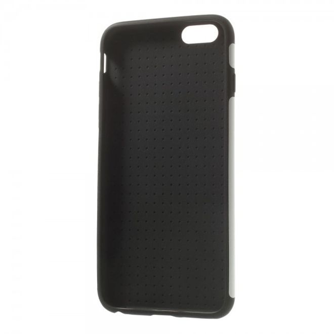 iPhone 6 Plus/6S Plus Leather-like Crazy Horse Plastic Case - White